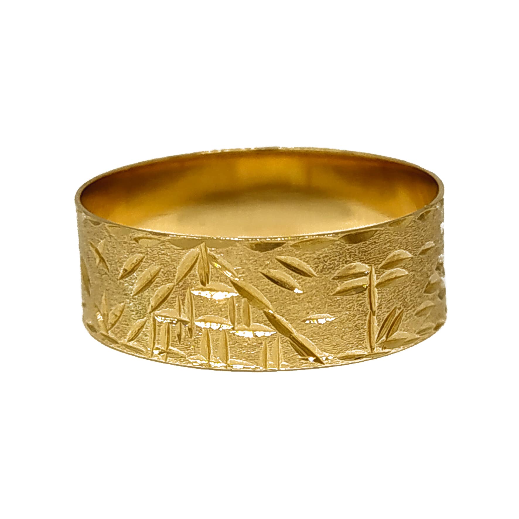 Anel Em Ouro 10k 416 Escrava Amarelo 8mm