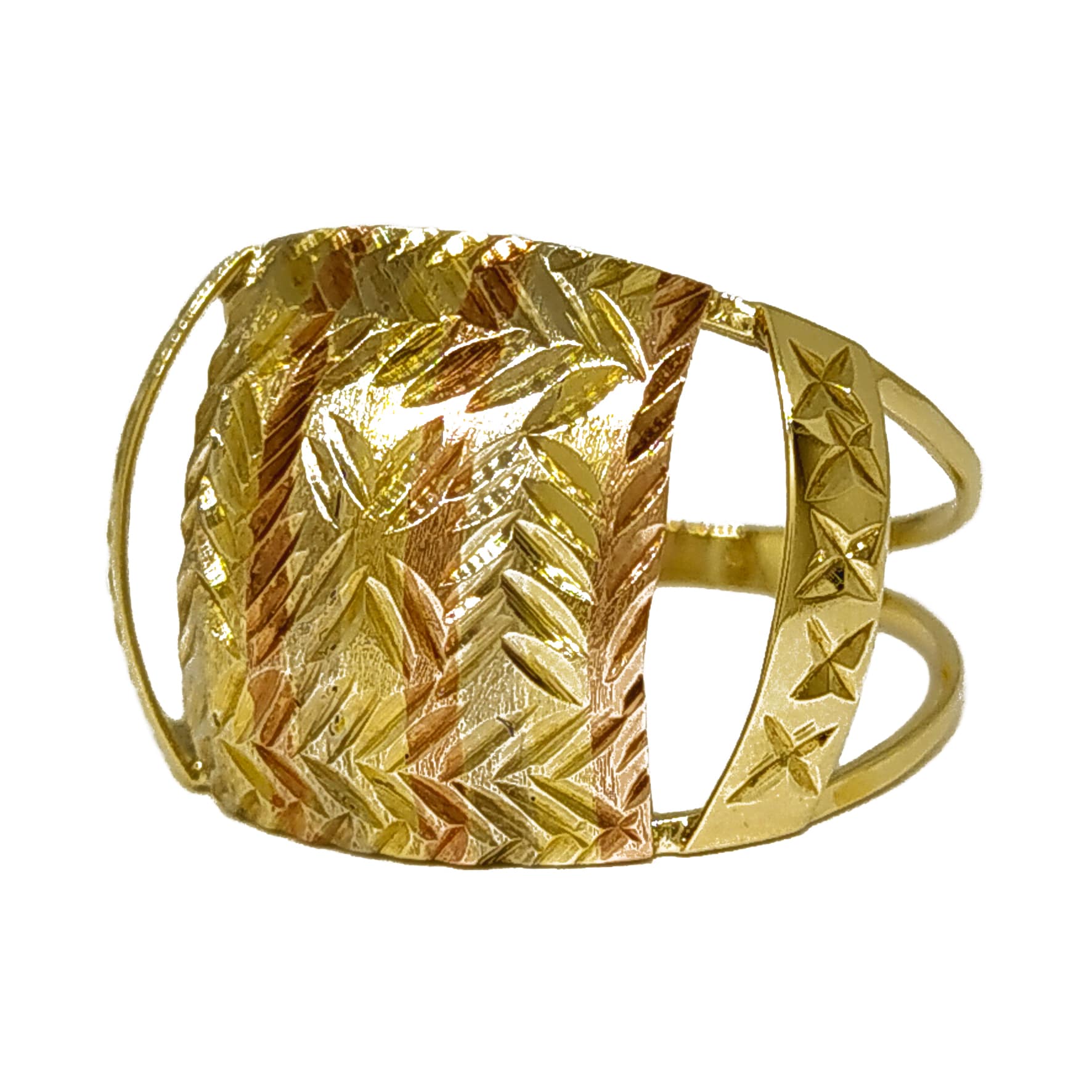Anel Em Ouro 10k 416 9 Cores Com Laterais
