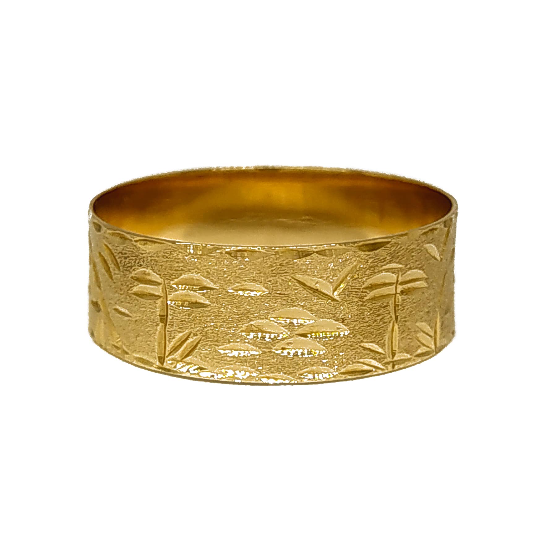Anel Em Ouro 10k 416 Escrava Amarelo 8mm - Imagem 2