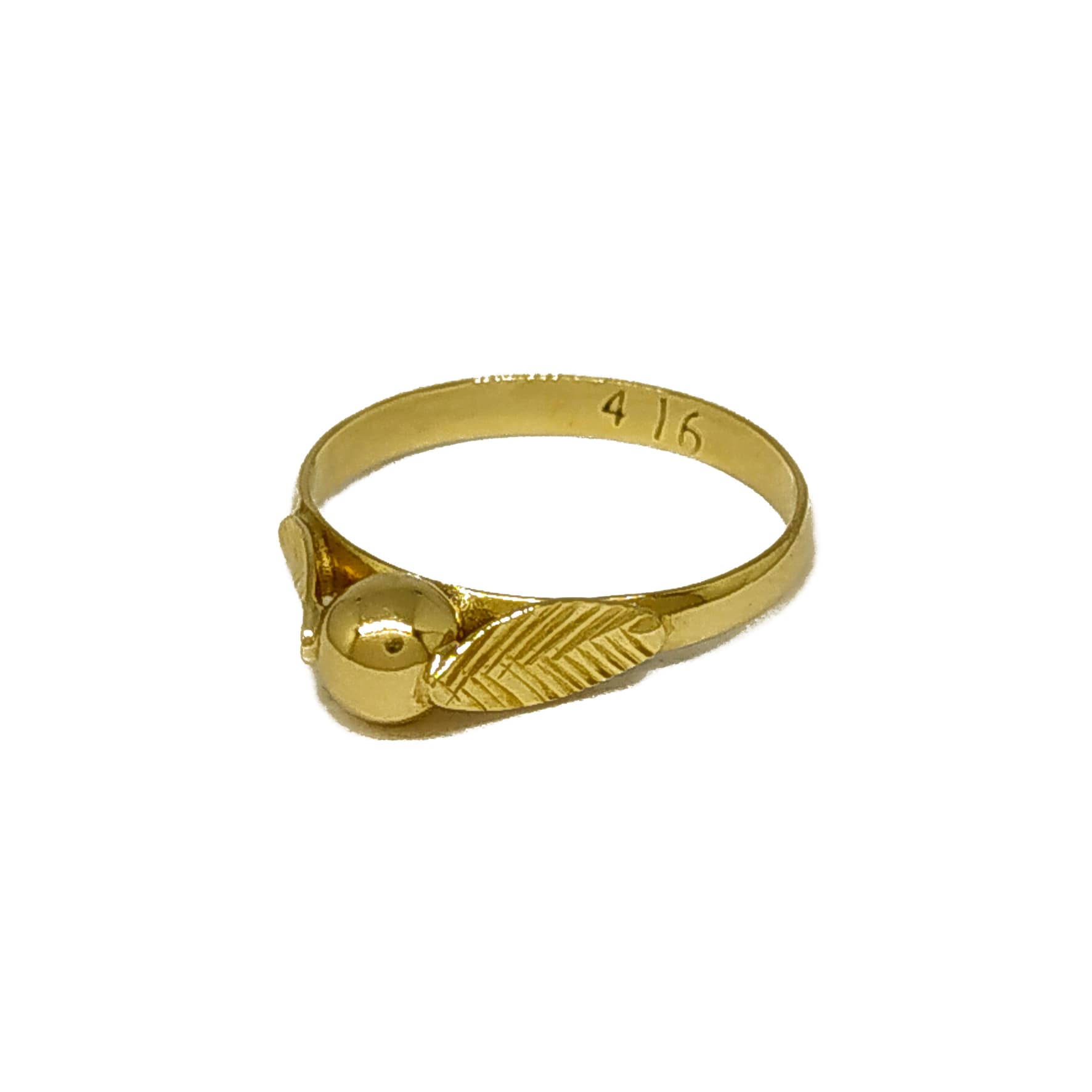 Anel Em Ouro 10k 416 Bolinha 4mm