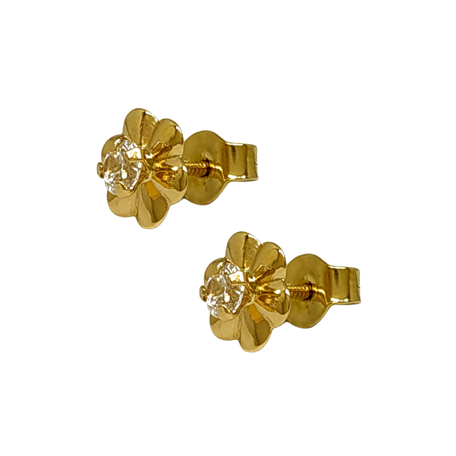 Brinco Em Ouro 10k 416 Florzinha 7 Mm - Imagem 3
