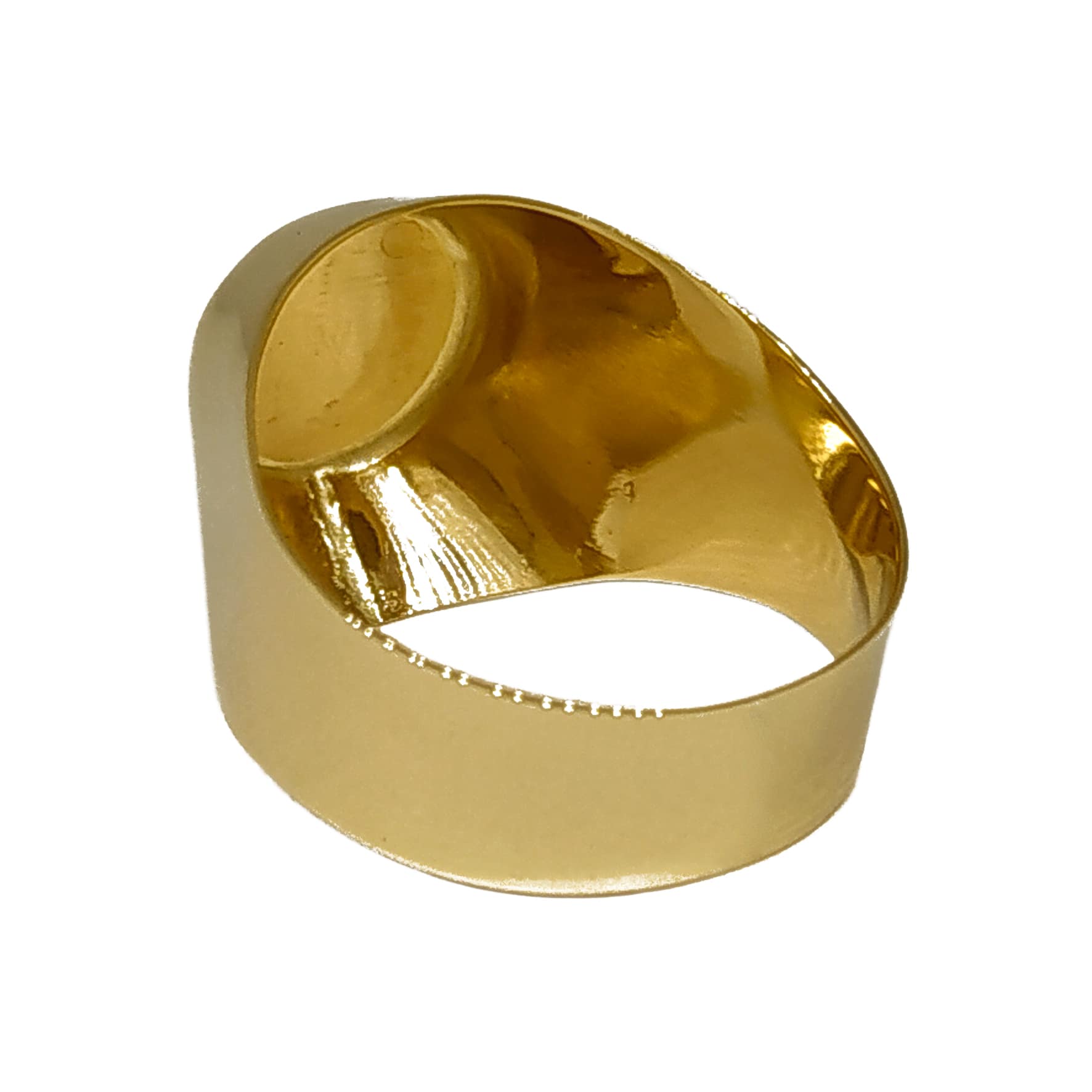 Anel Em Ouro 10k 416 Masculino Adulto Redondo - Imagem 3