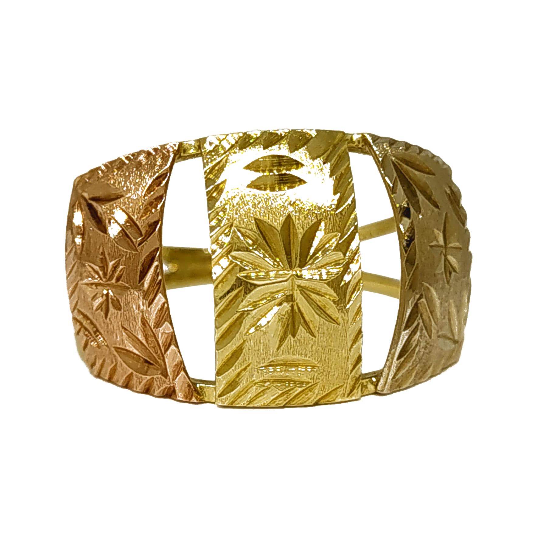 Anel Em Ouro 10k 416 3 Chapas - Imagem 3