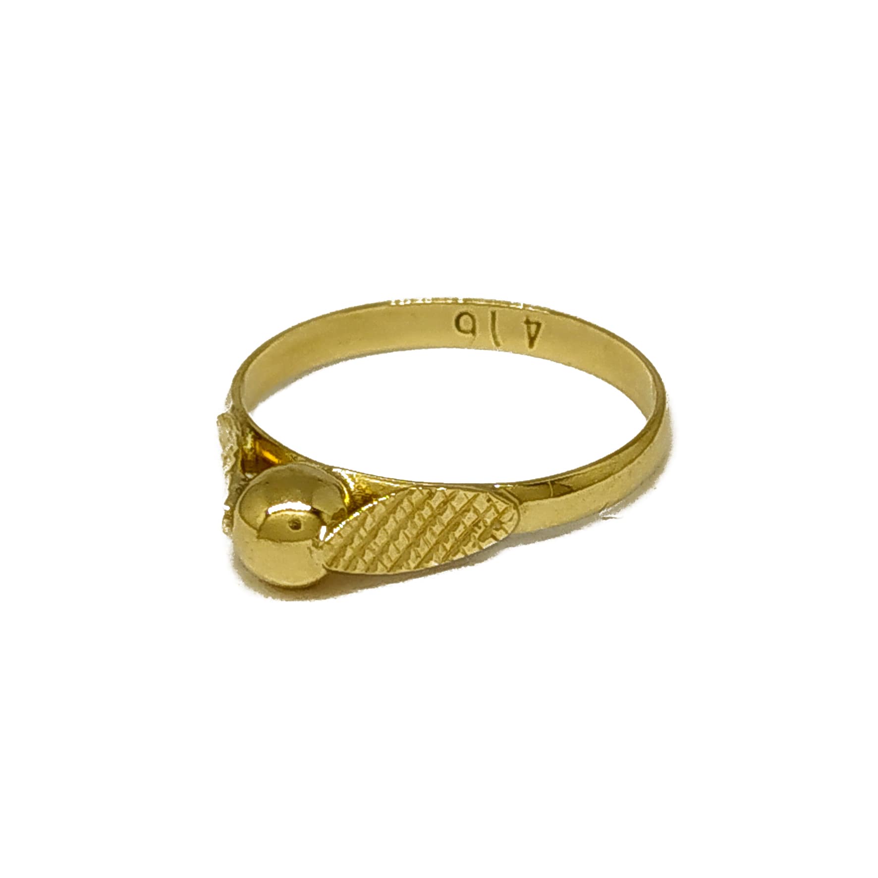 Anel Em Ouro 10k 416 Bolinha 4mm - Imagem 2