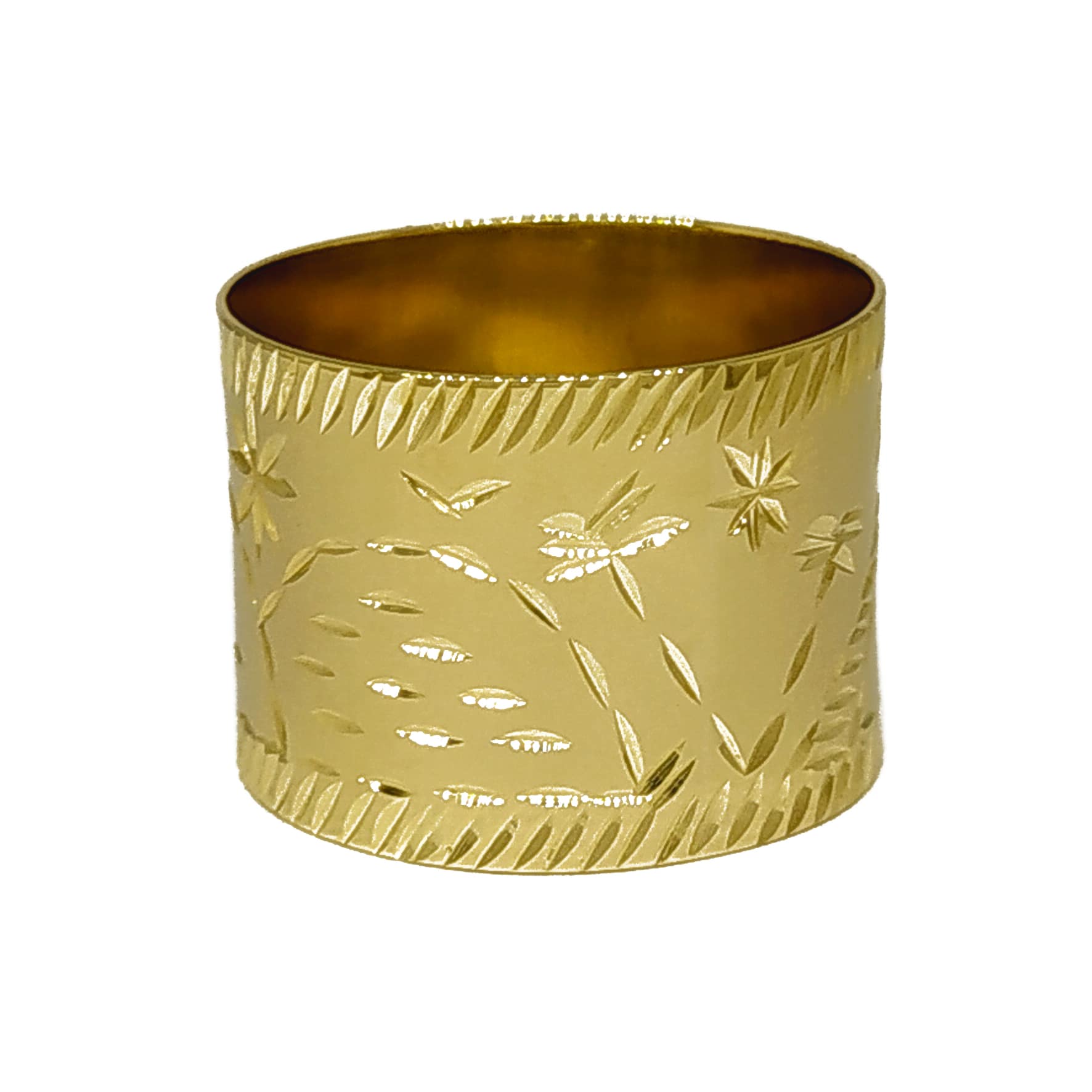 Anel Em Ouro 10k 416 Escrava Amarelo 14mm - Imagem 3