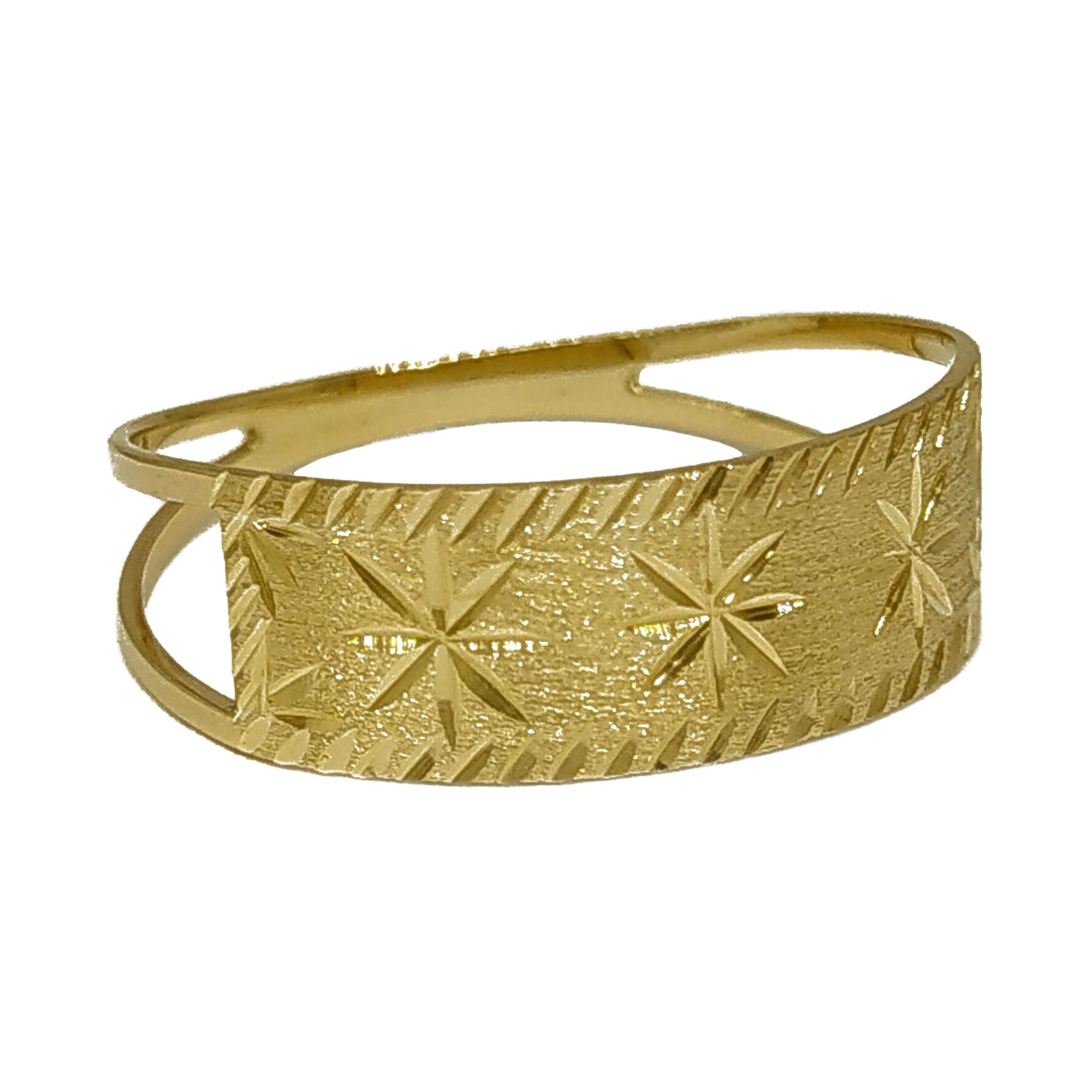 Anel Em Ouro 10k 416 Chapa Amarela Estreita - Imagem 3