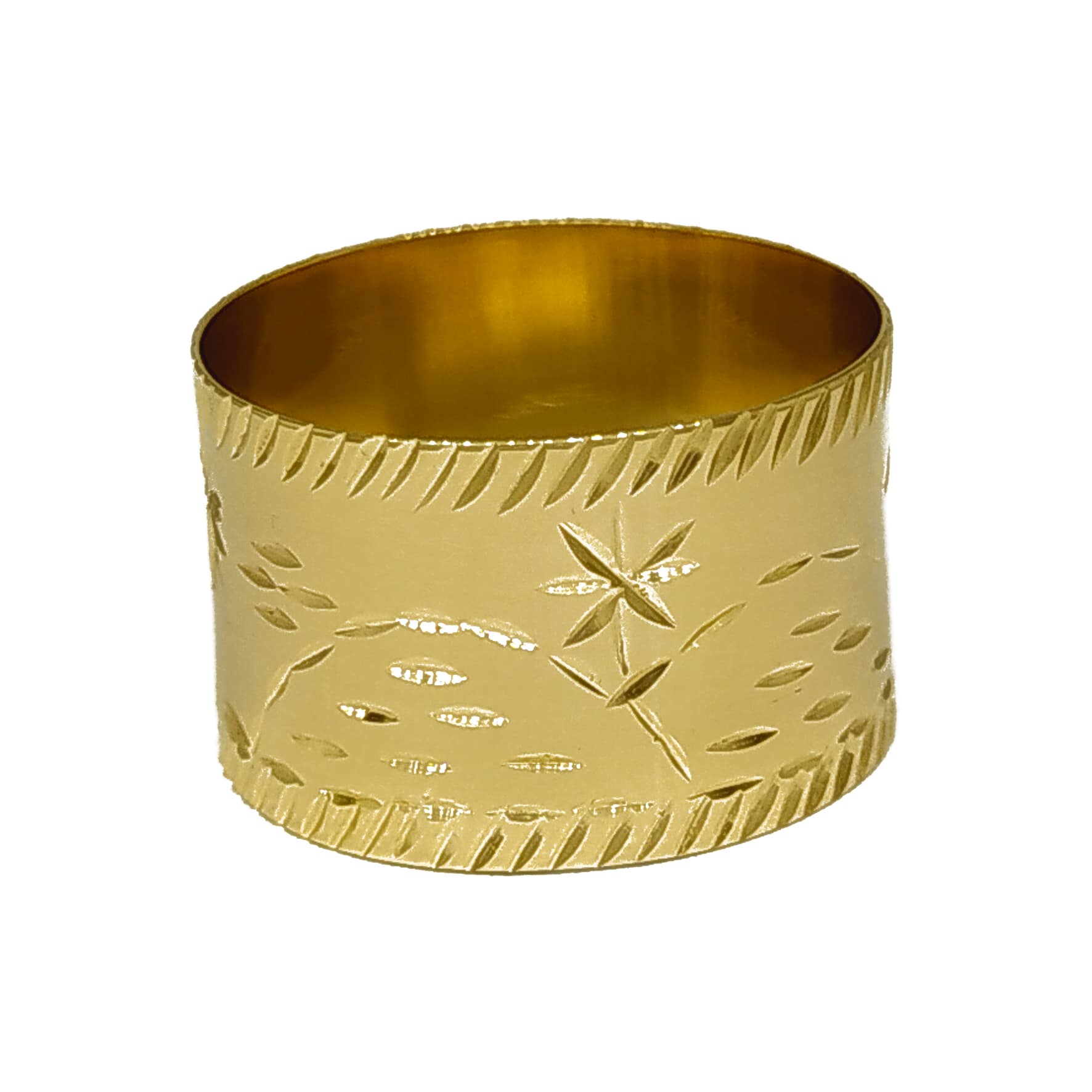 Anel Em Ouro 10k 416 Escrava Amarelo 10mm - Imagem 3