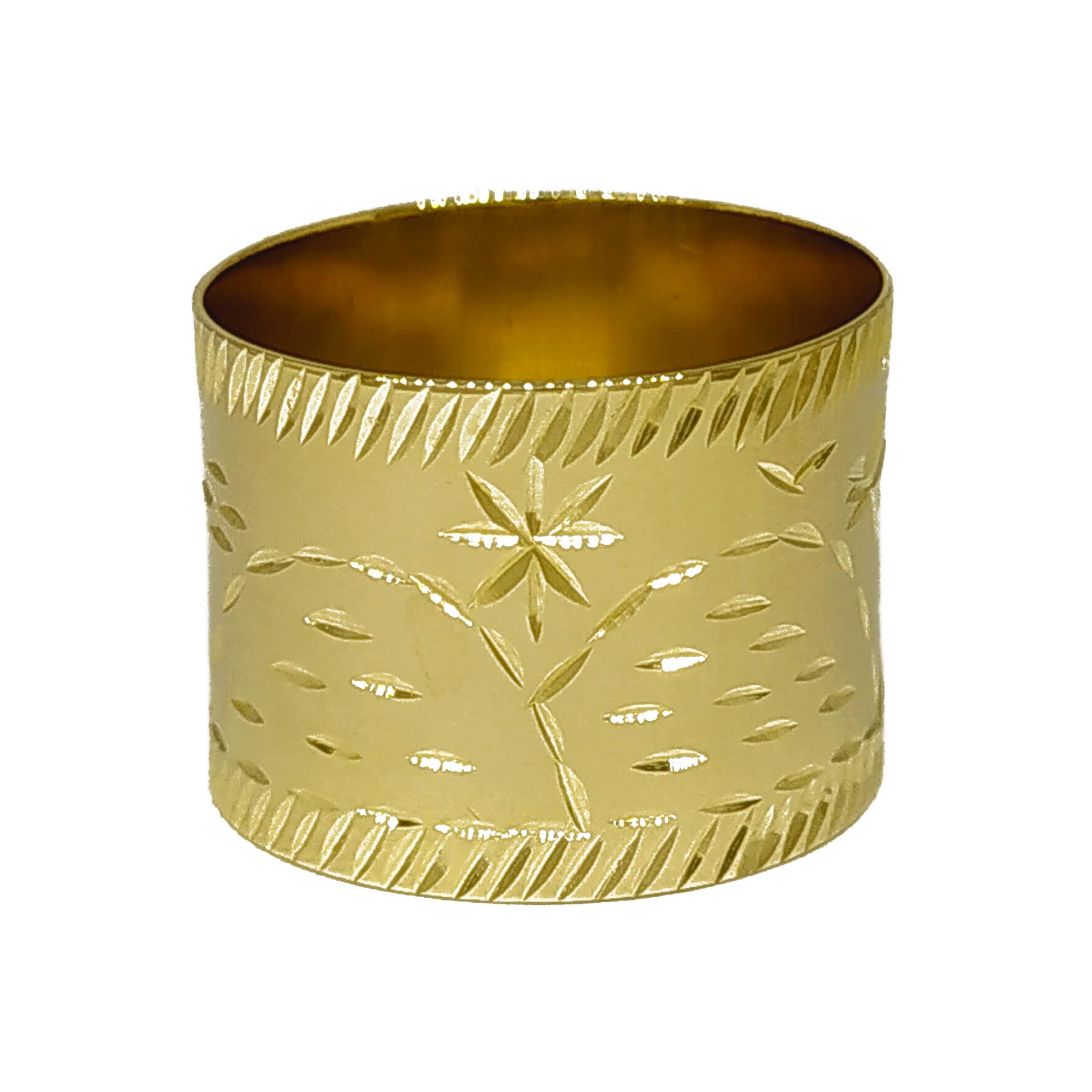Anel Em Ouro 10k 416 Escrava Amarelo 14mm - Imagem 4