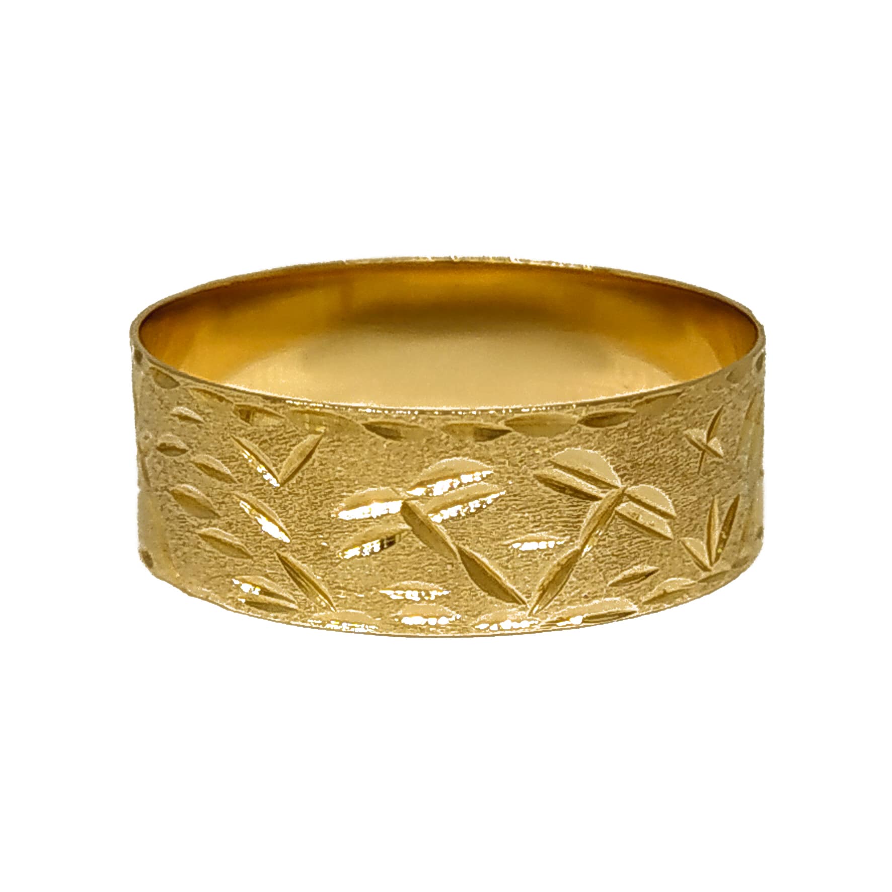 Anel Em Ouro 10k 416 Escrava Amarelo 8mm - Imagem 4
