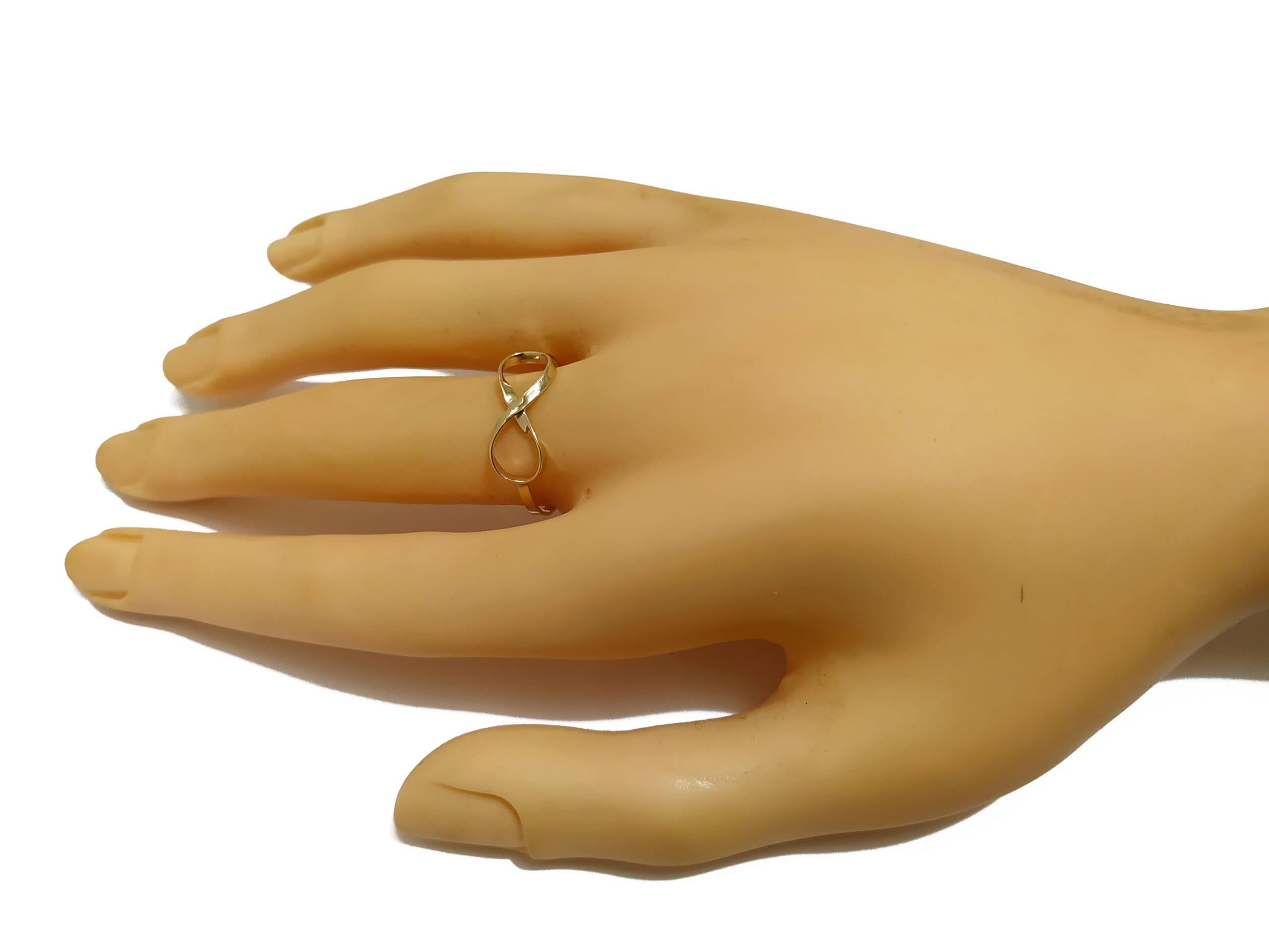Anel Em Ouro 18k 750 Infinito Aro Chato - Imagem 3