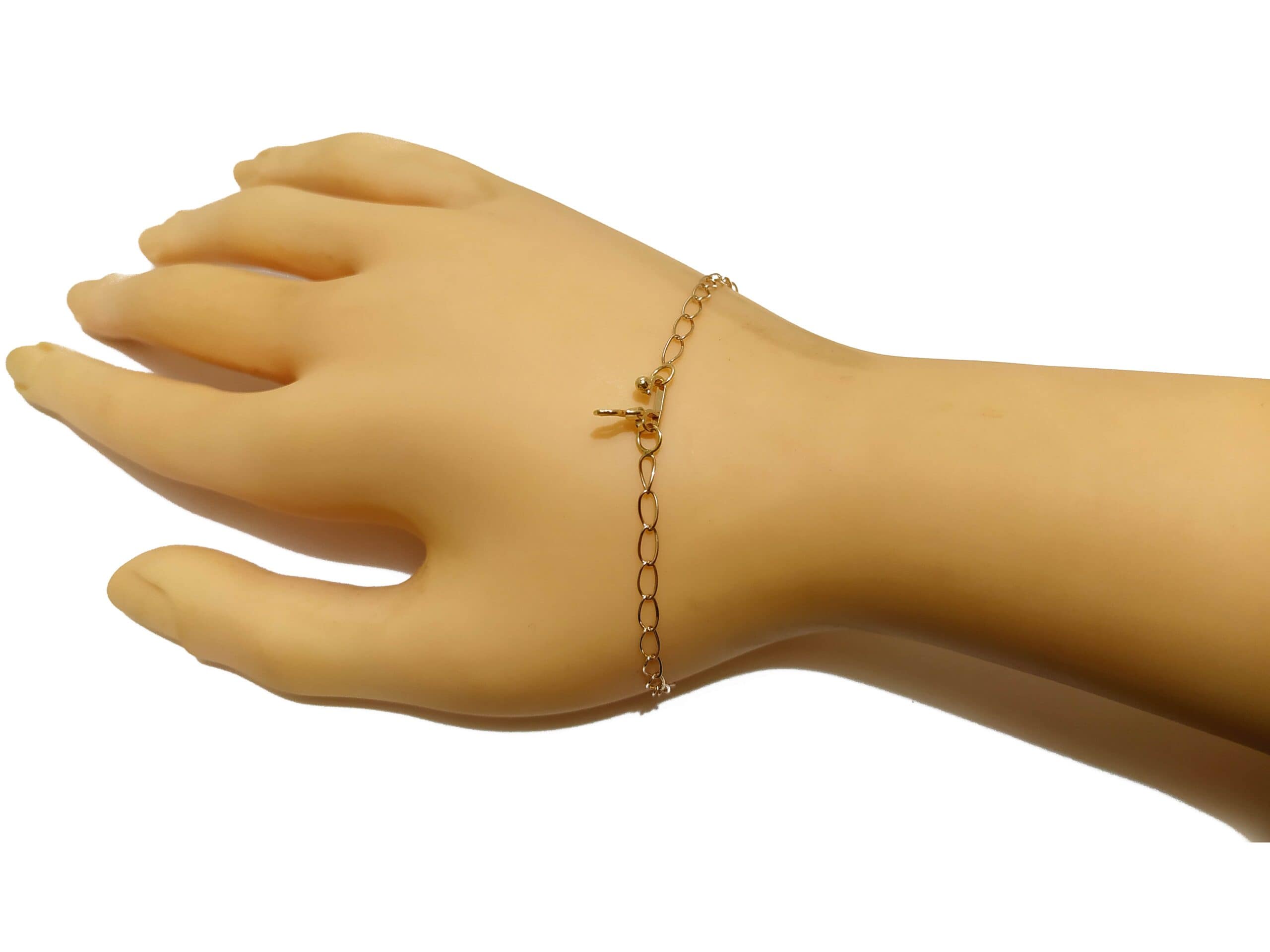 Pulseira Em Ouro 10k 416 Elos Redondos Pequenos 16 Cm - Imagem 3