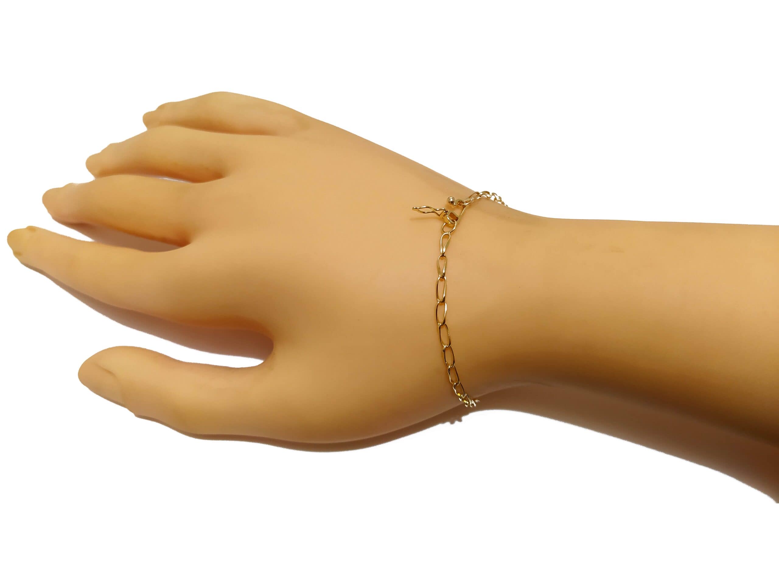 Pulseira Em Ouro 10k 416 Elos Laminados E Torcidos 16 Cm - Imagem 3
