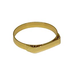 Anel Em Ouro 18k 750 Chapinha Para Gravação