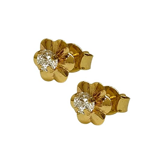 Brinco Em Ouro 18k 750 Florzinha 7 Mm - Image 2